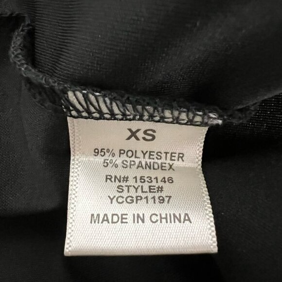 Good Luck Gem Womens Gauchos Pants Black High Rise Elastic Waist Stretch XS - Picture 10 of 10